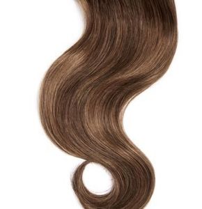 Soft brunette balayage clip in hair extensions 22"